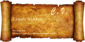 Czech Viktor névjegykártya